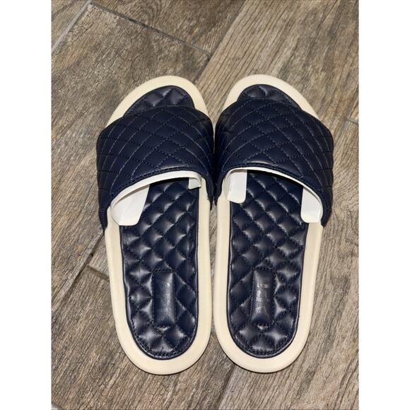 NWT APL Women’s Lusso Slide Sandals Midnight/Pristine Size 9 - Picture 3 of 11